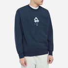 Dancer Men's Flower Logo Crew Sweat in Dark Navy