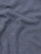 Officine Générale - Garment-Dyed Linen-Blend T-Shirt - Blue