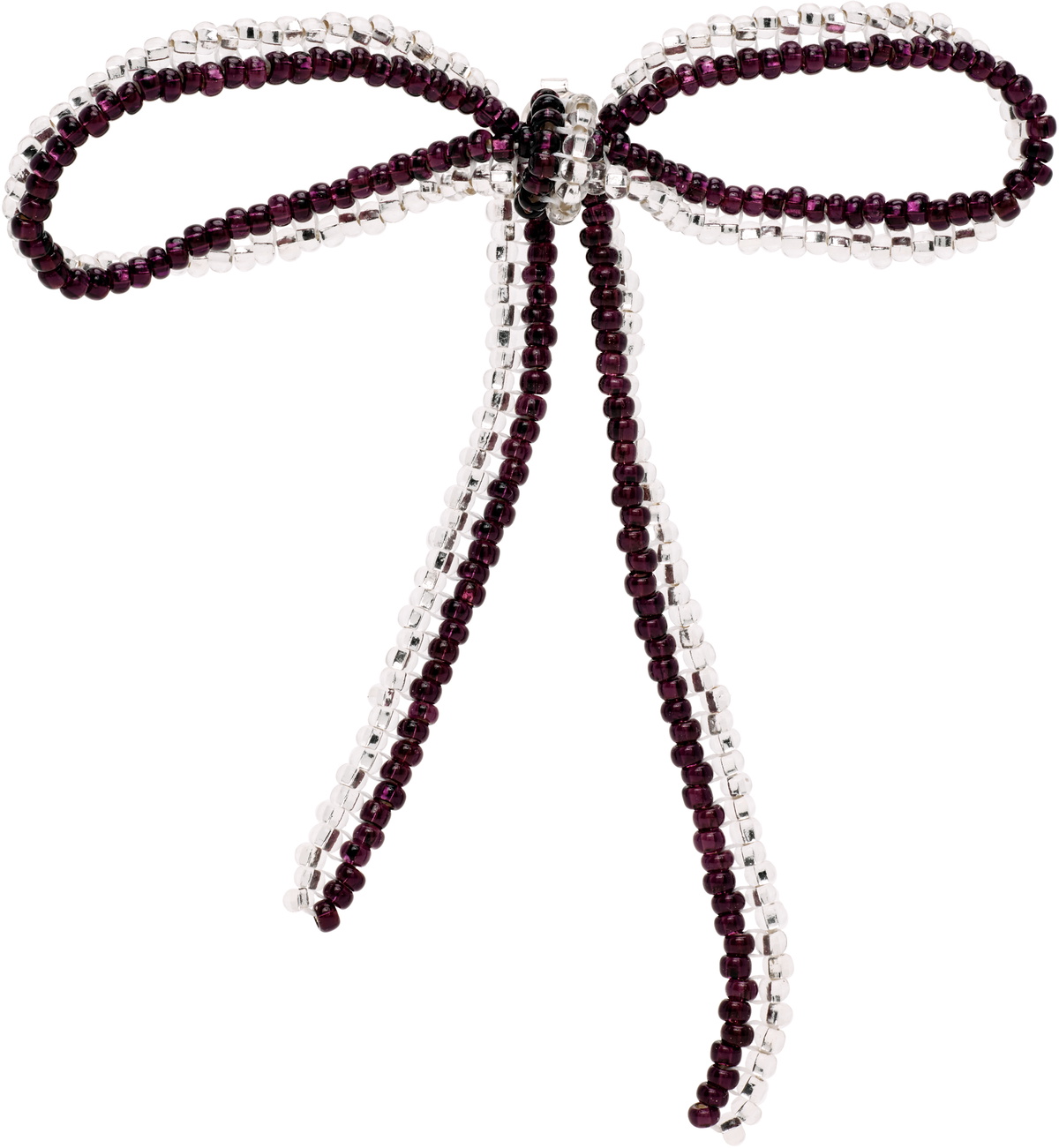 Pura Utz Striped Sad Bow Ear Stick Single Earring