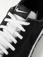Nike - Air Pegasus 83 Leather-Trimmed Perforated Suede Sneakers - Black