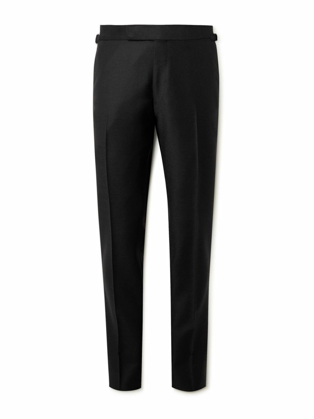 Photo: TOM FORD - Shelton Slim-Fit Wool and Mohair-Blend Trousers - Black