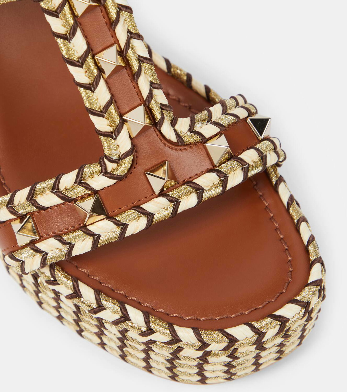 Valentino Garavani Brown Calfskin Espadrilles