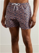 Drake's - Printed Shell Swim Shorts - Blue