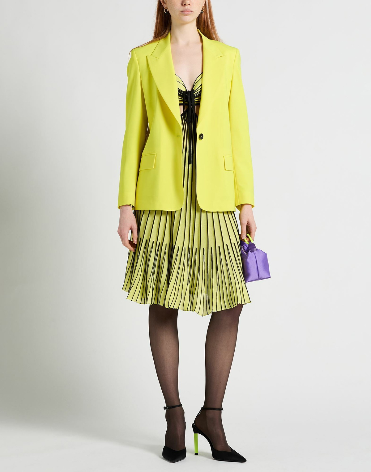 Msgm Womens Blazer in Yellow