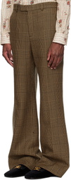 Valentino Brown Glen Check Trousers