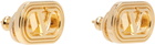 Valentino Garavani Gold Ovalette Metal Earrings