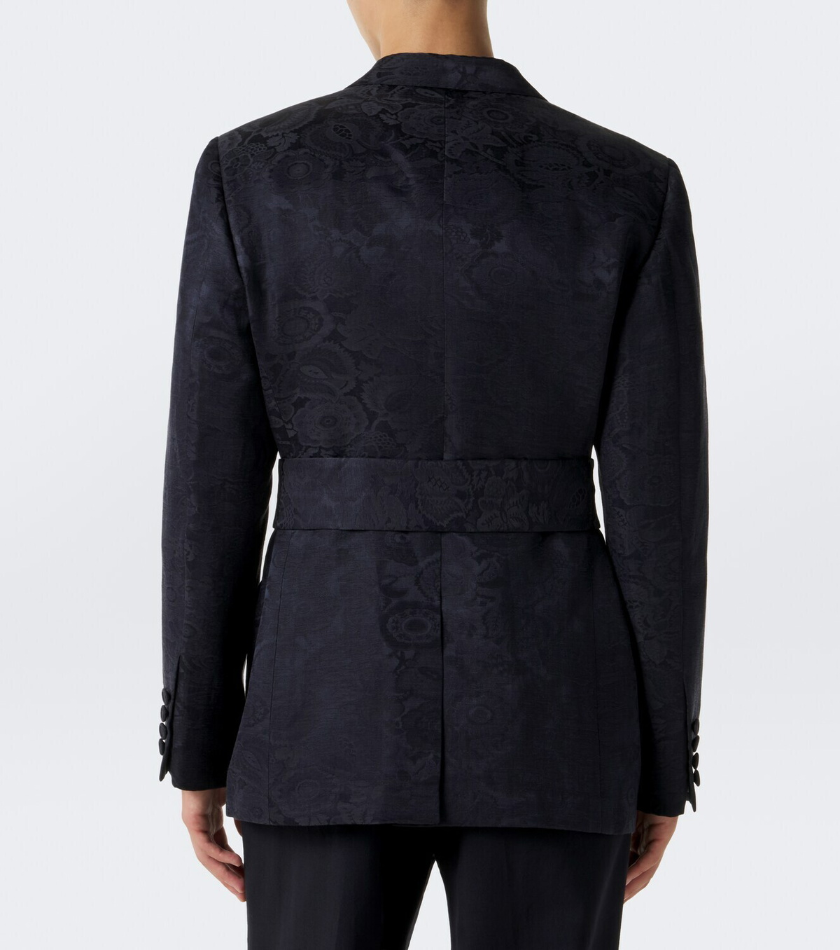 Valentino Floral jacquard linen and silk blazer