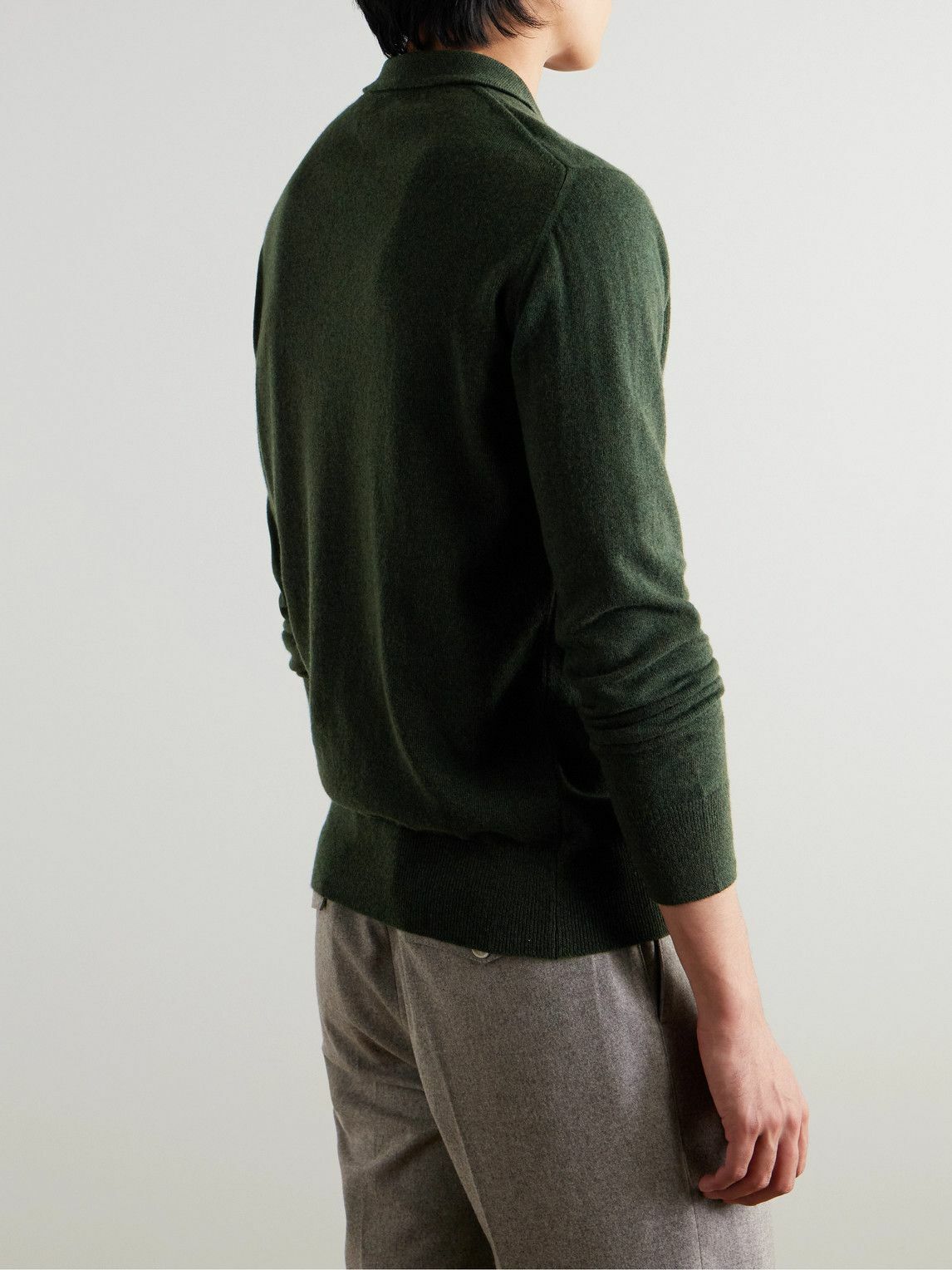 Kingsman - Wade Merino Wool and Cashmere-Blend Polo Shirt - Green