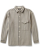 SMR Days - Mancora Striped Herringbone Cotton Shirt - Blue
