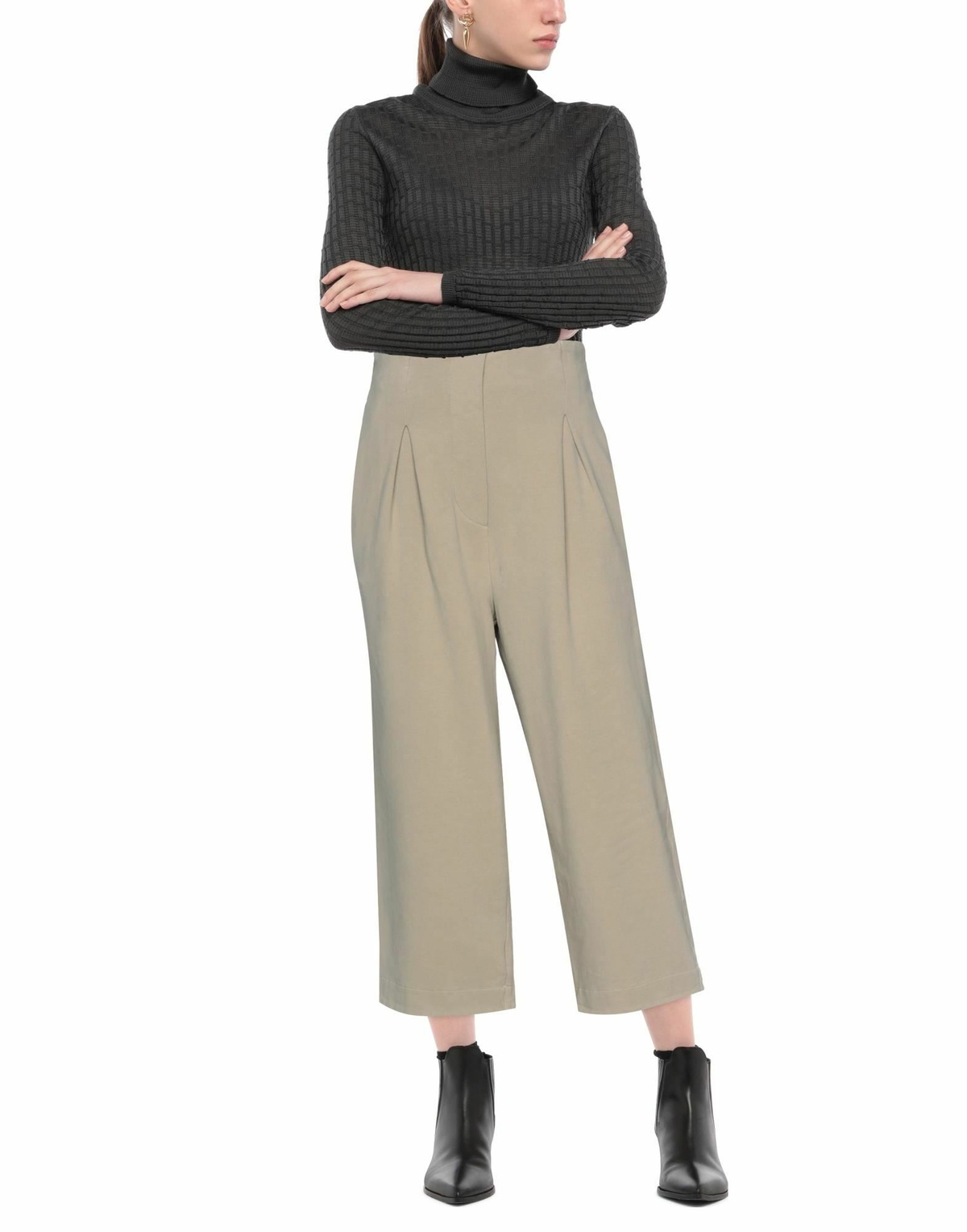 Alessia Santi Womens Pants Khaki