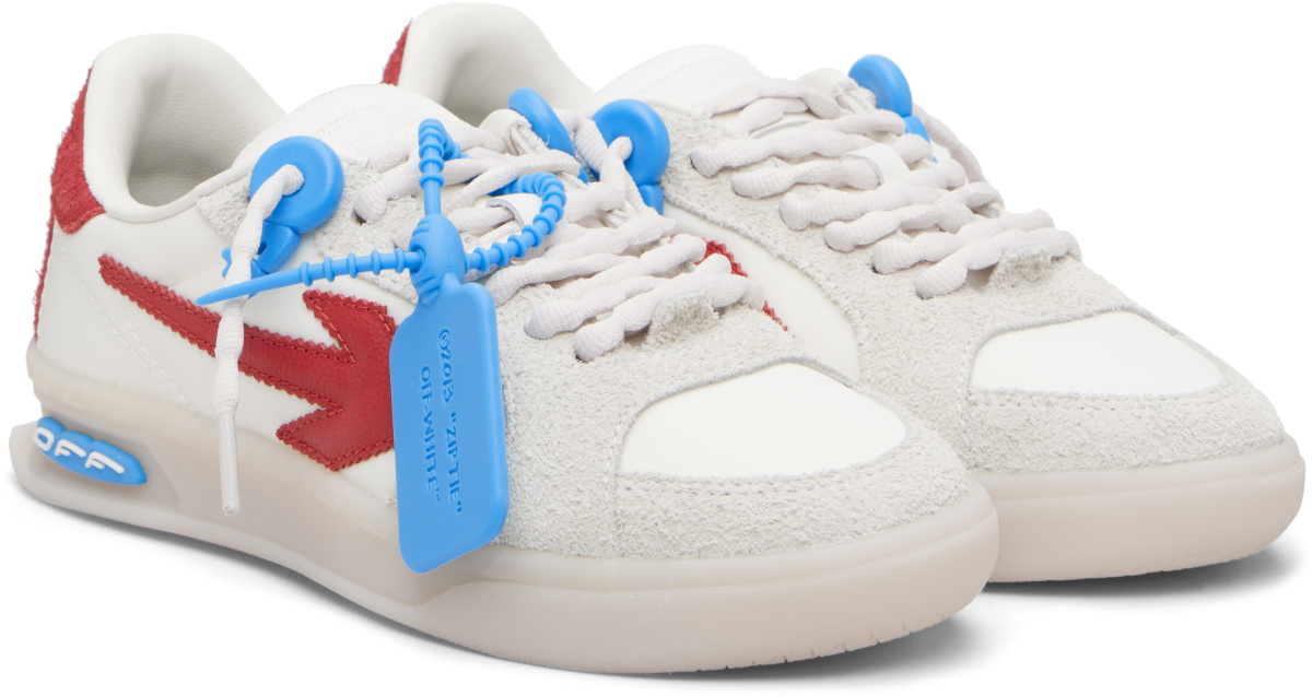 Off-White White & Red New Slim Sneakers