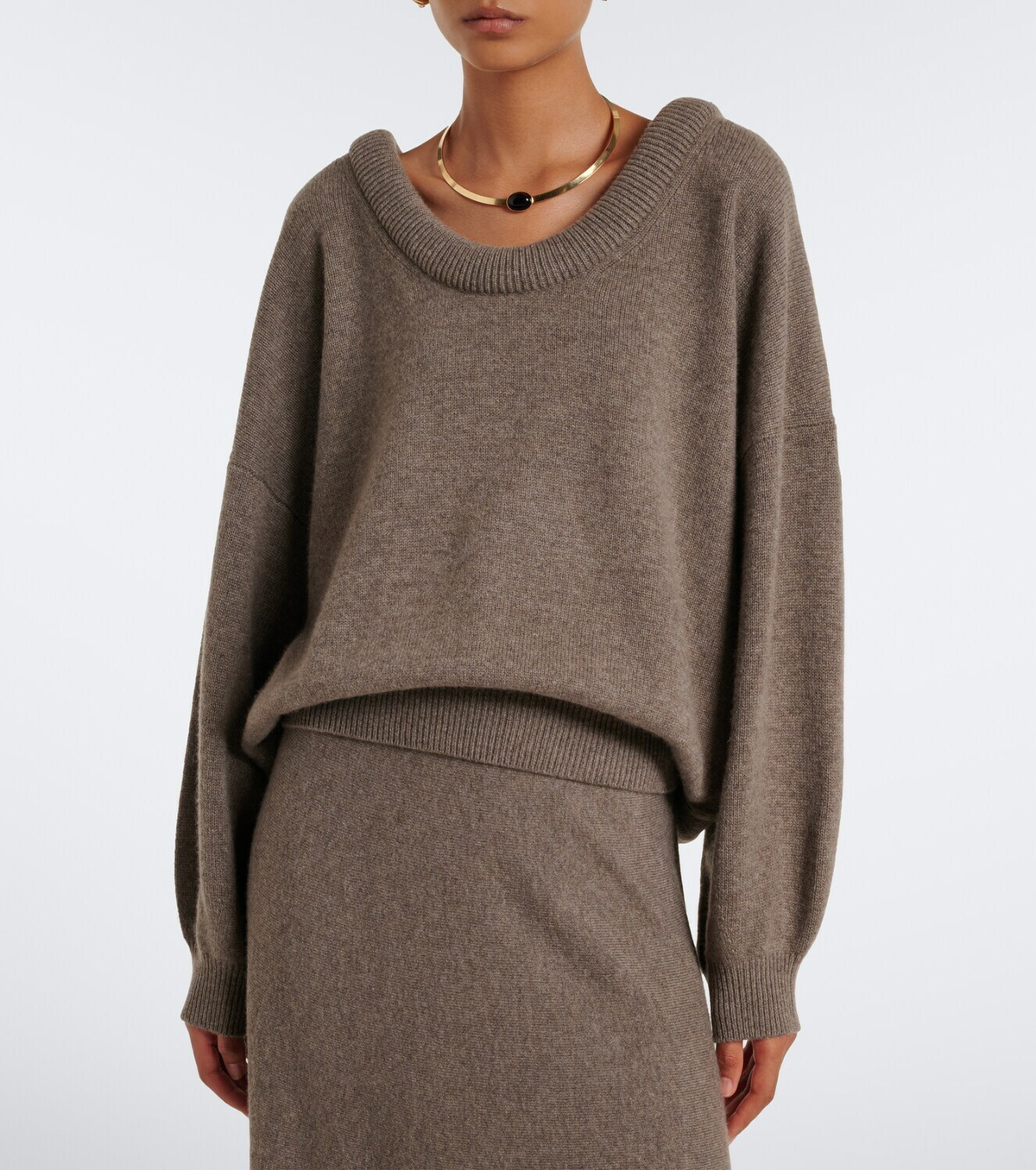 Lisa Yang Doria off-shoulder cashmere sweater