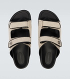 Dolce&Gabbana DG leather-trimmed canvas sandals