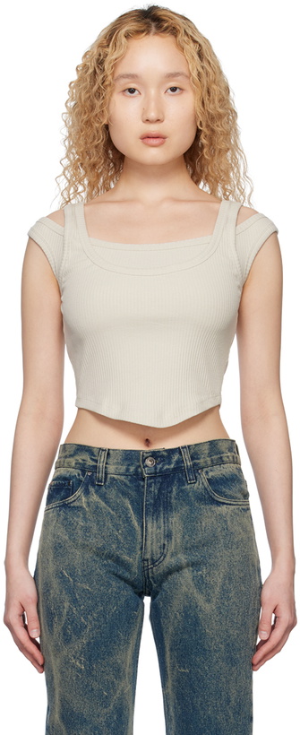 Photo: Han Kjobenhavn Beige Layered Tank Top