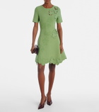 Oscar de la Renta Ivy cutout embroidered minidress
