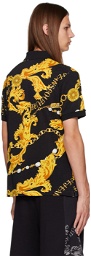 Versace Jeans Couture Black & Yellow Chain Couture Polo