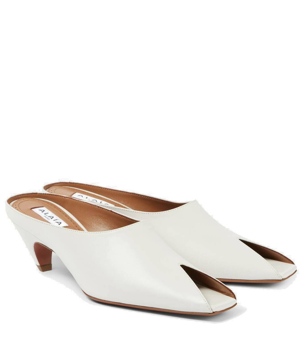 Alaïa Spike 55 leather peep-toe mules ALAÏA