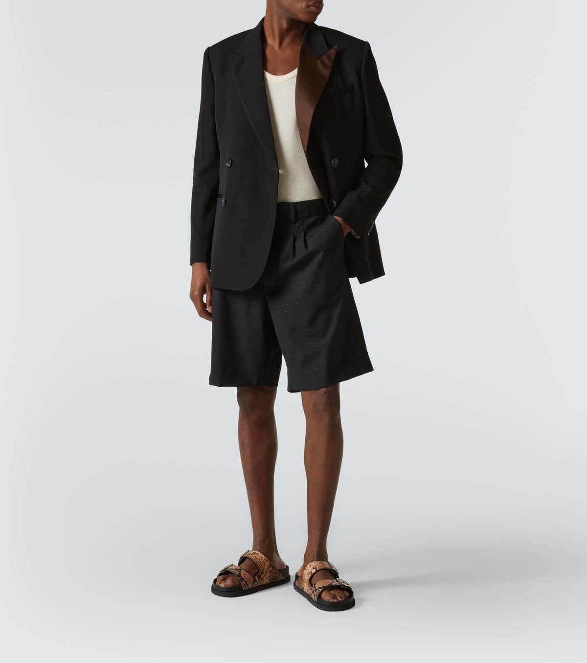 Wales Bonner Rise satin-trimmed wool tuxedo jacket Wales Bonner