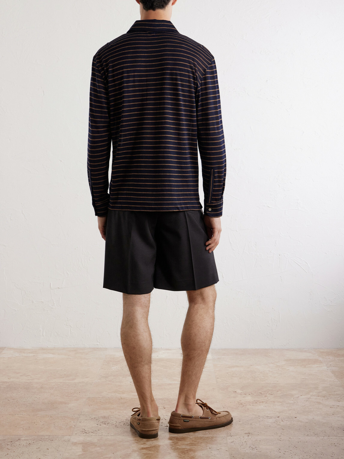 Massimo Alba - Raya Striped Cotton-Jersey Polo Shirt - Blue