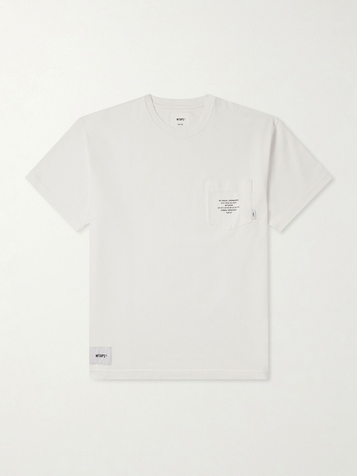 WTAPS - Logo-Appliquéd Printed Cotton-Jersey T-Shirt - White