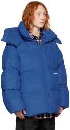 Off-White Blue Bounce Hooded Down Jacket