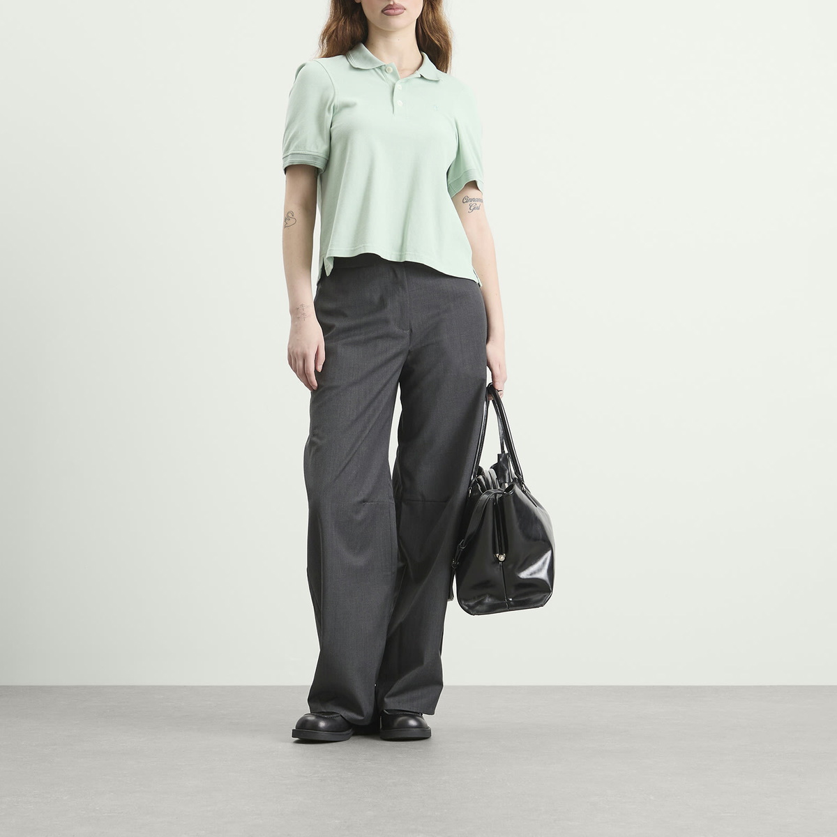 MM6 Maison Margiela Women's Polo Top in Mint