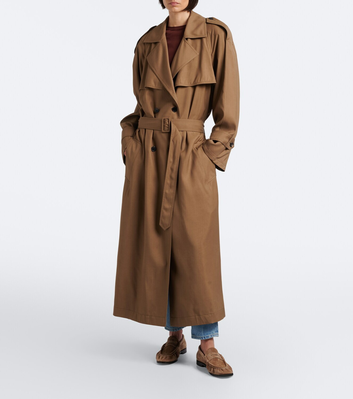 Saint Laurent Oversized double-breasted trench coat