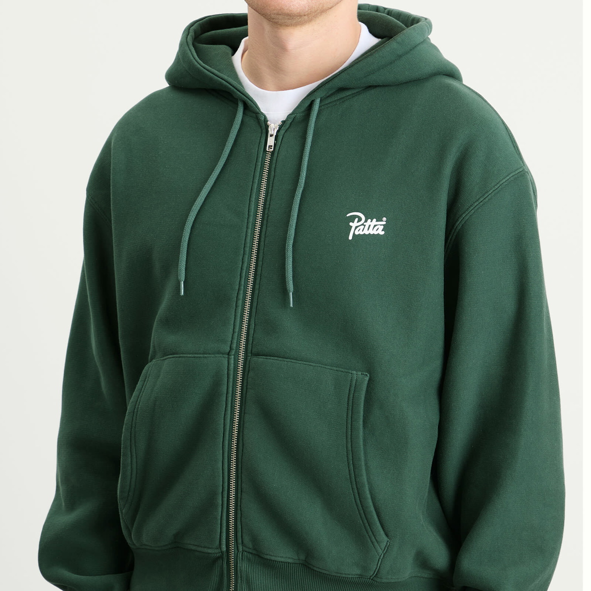 Patta Men's Classic Zip Hoodie in Green