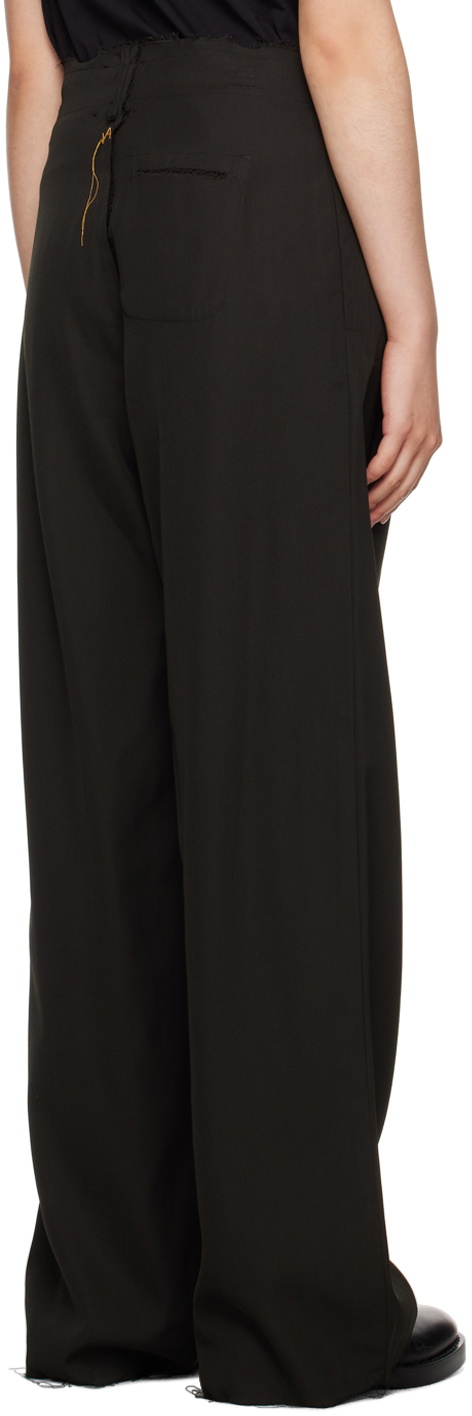 AIREI Black Pleated Trousers