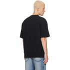 Acne Studios Black Piqué Logo T-shirt