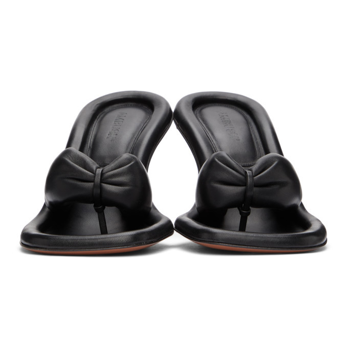 Ambush Black Leather Cushion Sandals Ambush