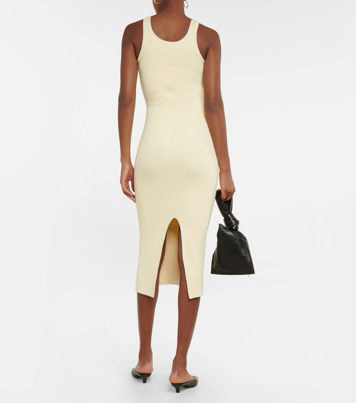 toteme curved compact knit dress Toteme Curved Compact Knit Midi Dress