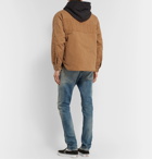 Rhude - Appliquéd Cotton-Canvas Hooded Jacket - Neutrals