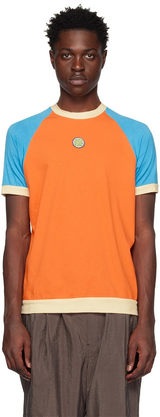 Photo: Lukhanyo Mdingi Orange Colorblocked T-Shirt