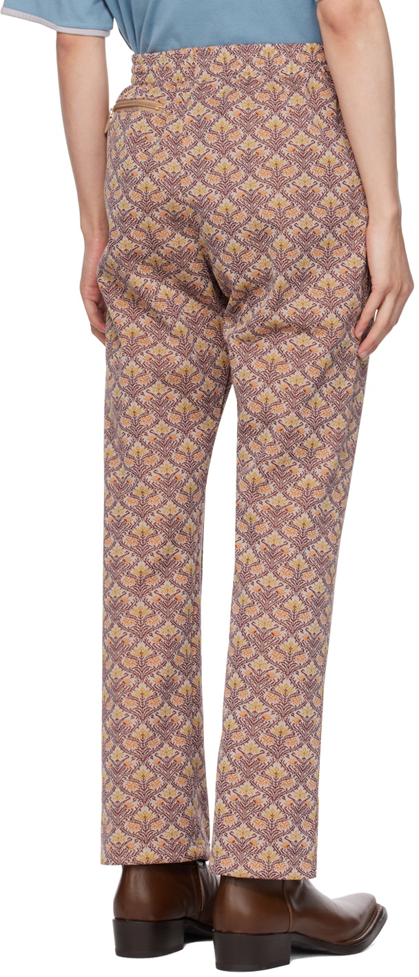 Needles Poly Jacquard Track Pants Brown