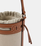 Tod's Kate Small canvas and leather bucket bag