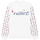 PACCBET Men's Sparkle Logo Long Sleeve T-Shirt in White