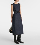 'S Max Mara Cotton-blend denim shift dress