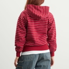 No Problemo Women's Mini Problemo Stripe Zip Hoodie in Red