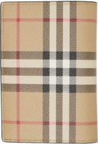 Burberry Beige Check Passport Holder