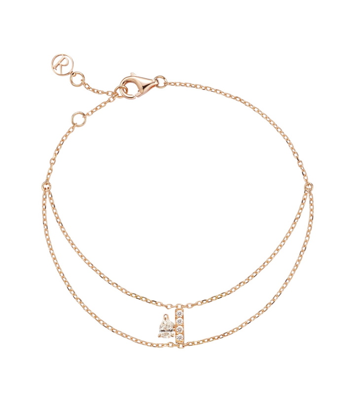 Photo: Repossi Letters 18kt rose gold bracelet with diamonds
