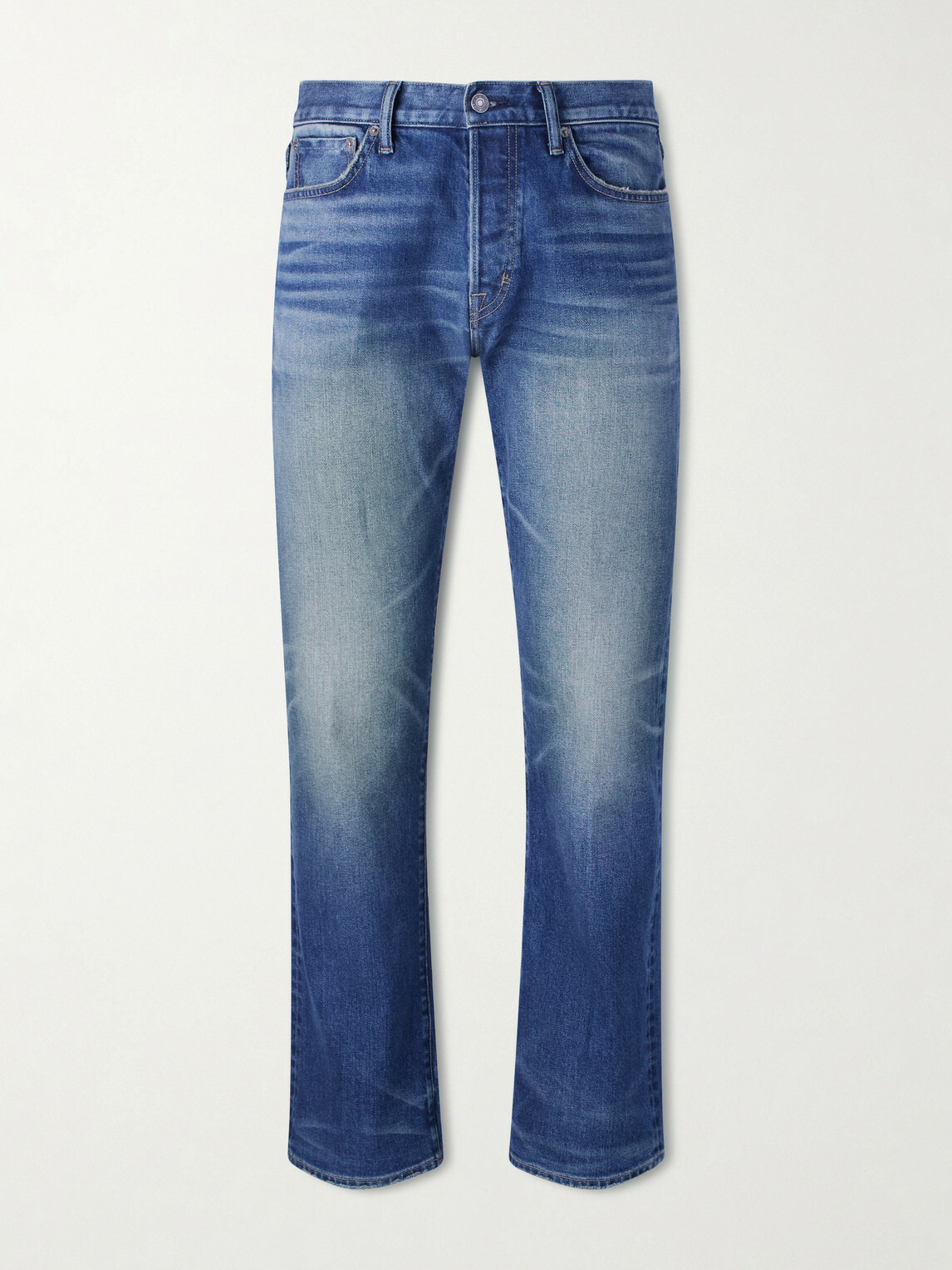 TOM FORD - Straight-Leg Selvedge Jeans - Blue