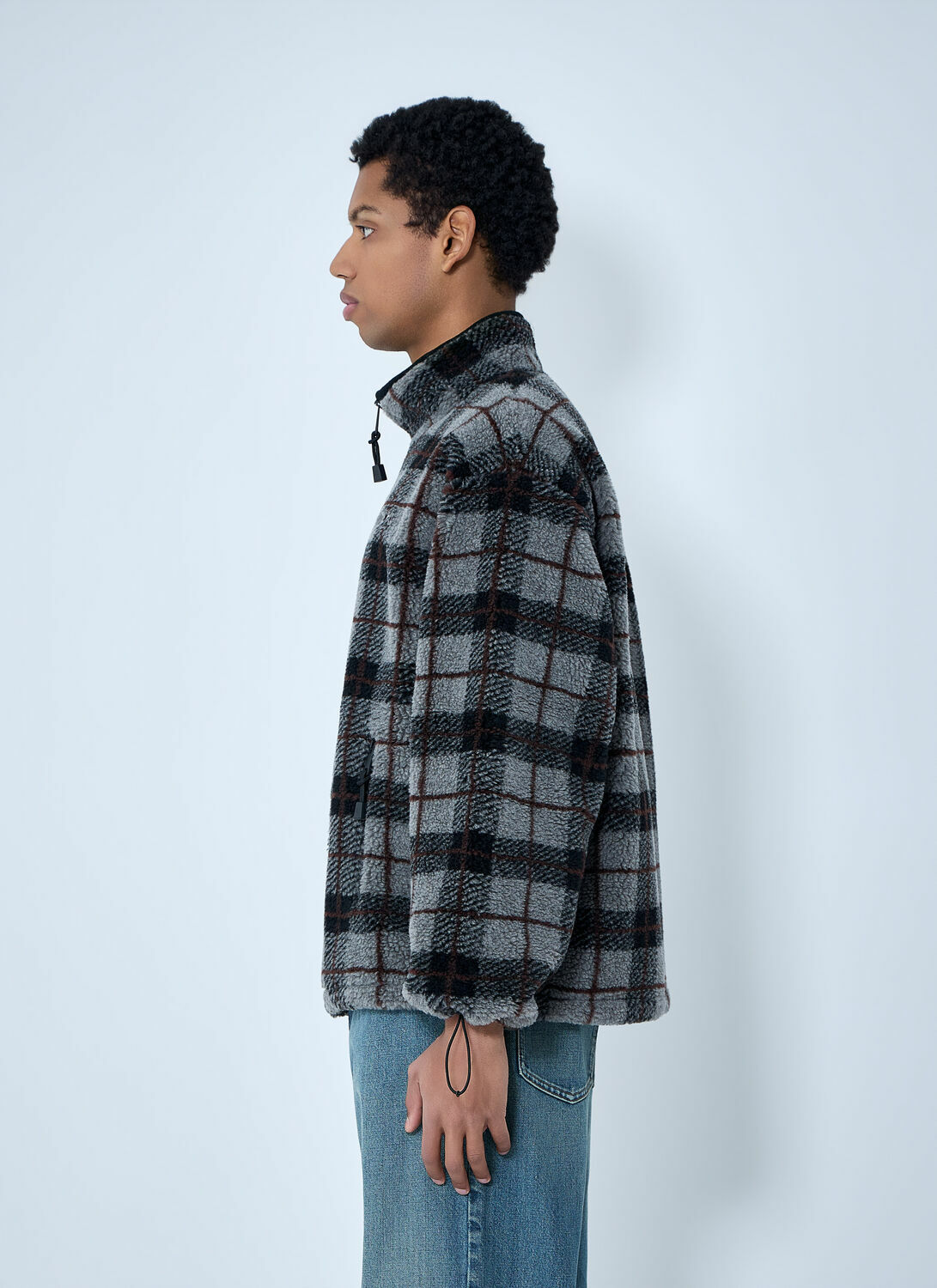 Miu Miu Checked Fleece Jacket