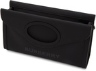 Burberry Black Rubber Foldover Pocket Bag