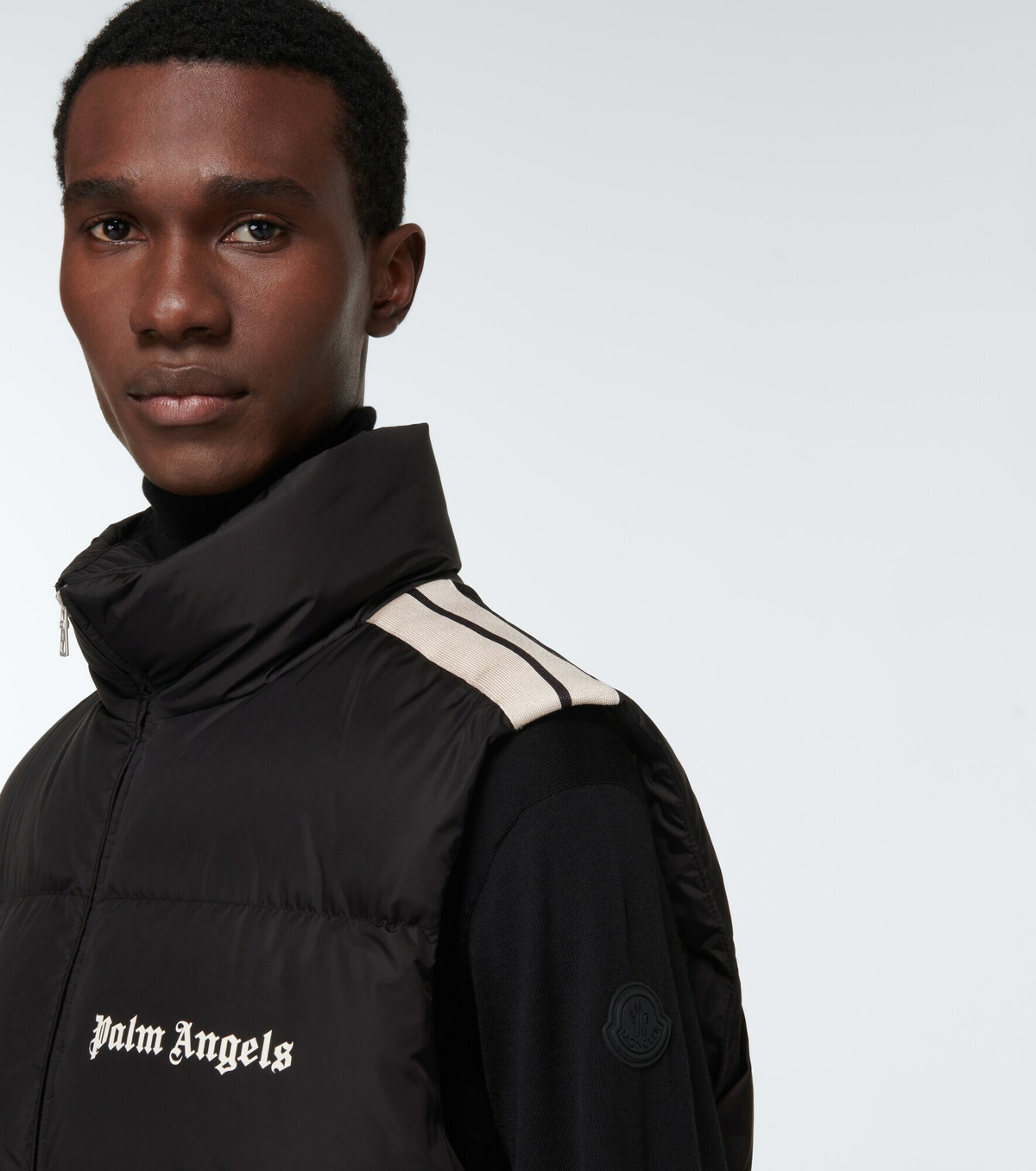MONCLER×PALM ANGELS 19AW Down Vest Black Vest Moncler x Palm Angels Black size L International in Polyester