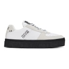 Versace Jeans Couture Black and White Platform Low-Top Sneakers