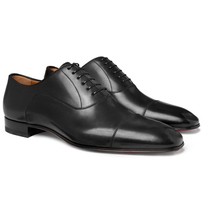 Photo: Christian Louboutin - Greggo Leather Oxford Shoes - Black