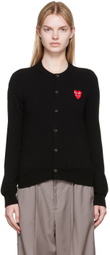 Comme des Garçons Play Black Heart Patch Cardigan
