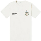 Rhude Men's Las Palmas Logo T-Shirt in Vtg White