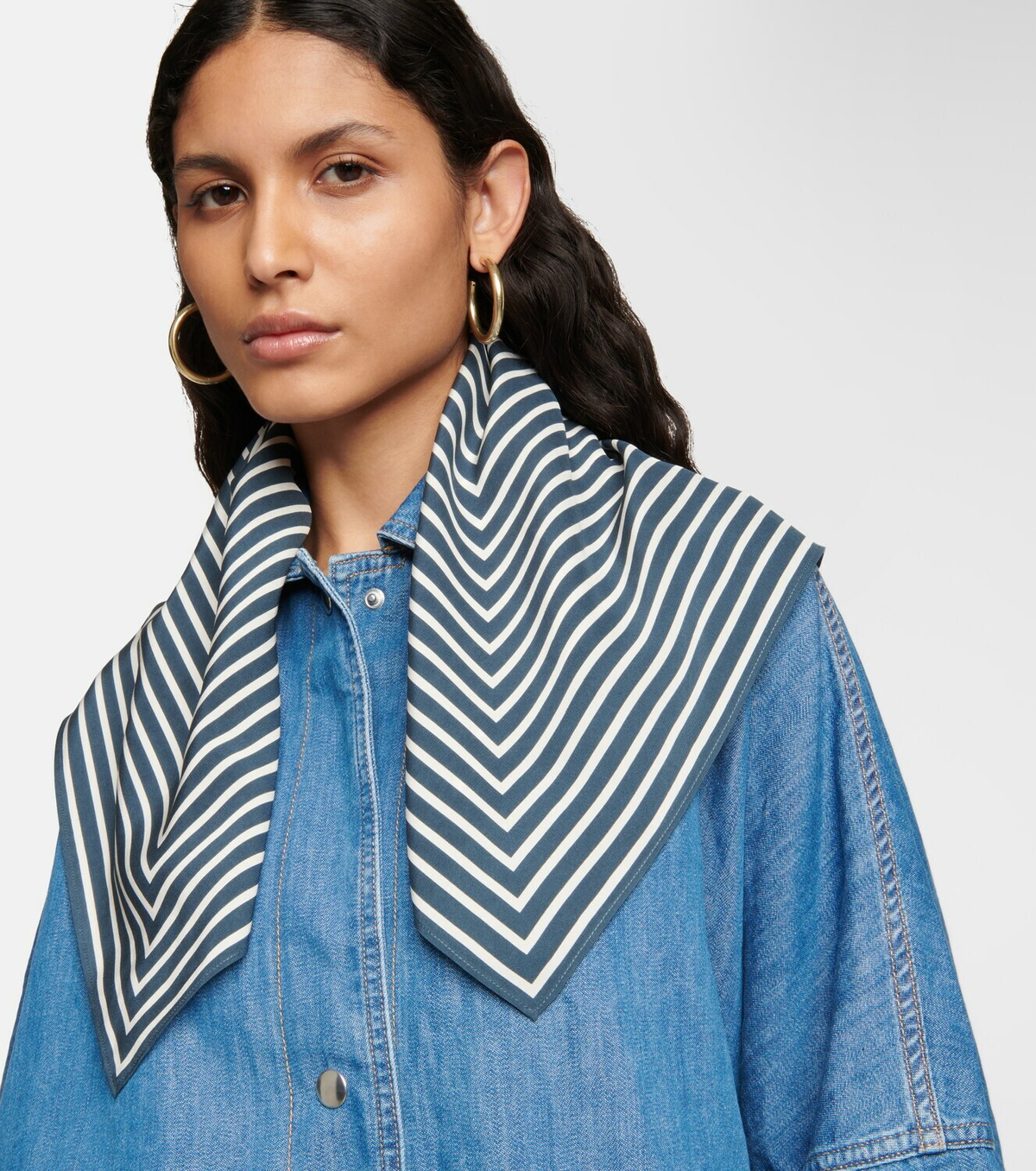 ヘアアクセサリー TOTEME Logoed silk foulard Toteme - Logo silk scarf Toteme